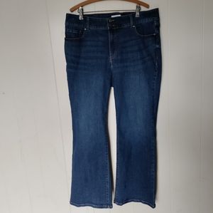 Lane Bryant jean tighter tummy high rise boot cut flex magic waist stretch boho